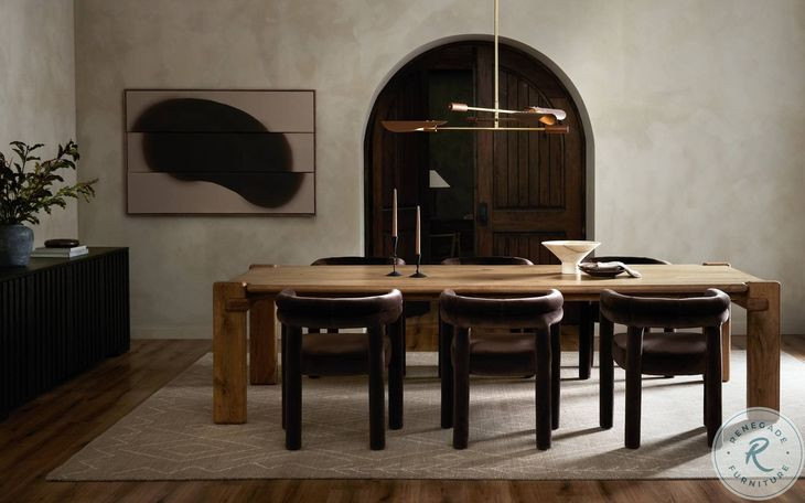 Marcia Natural Reclaimed French Oak Rectangular Dining Room Set