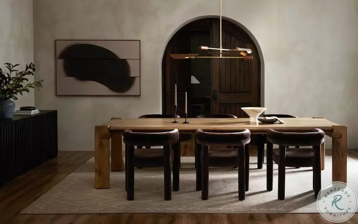 Marcia Natural Reclaimed French Oak Rectangular Dining Room Set