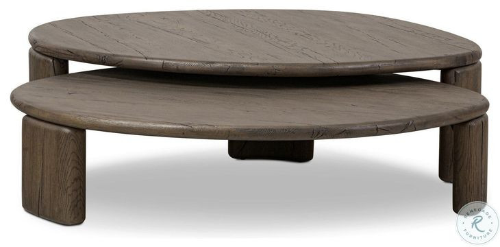 Falco Grey Reclaimed French Oak Free Form Nesting Table