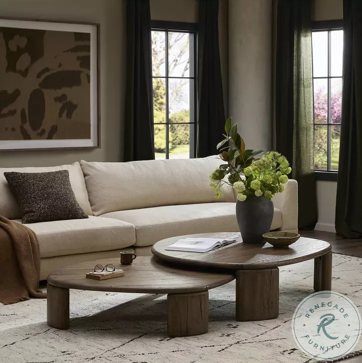 Falco Grey Reclaimed French Oak Free Form Nesting Table