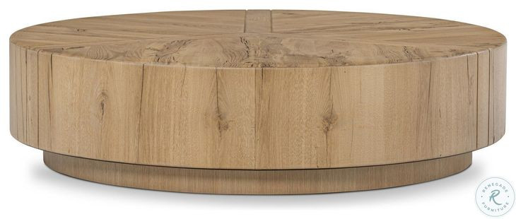 Renan Natural Reclaimed French Oak Round Coffee Table