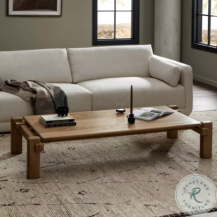 Marcia Natural Reclaimed French Oak Rectangular Coffee Table