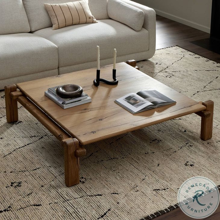 Marcia Natural Reclaimed French Oak Square Coffee Table