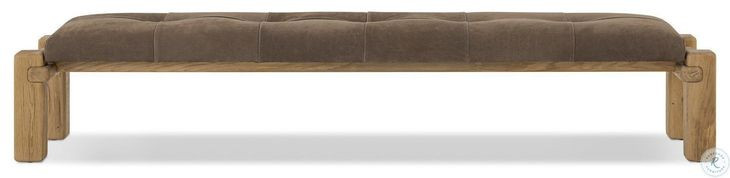 Marcia Nubuck Cigar 94" Accent Bench