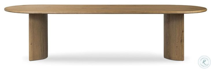 Paden Worn Oak Veneer 118" Oval Dining Table