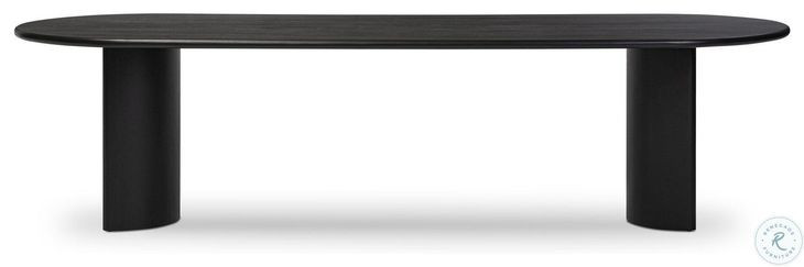 Paden Aged Black Acacia 118" Oval Dining Table