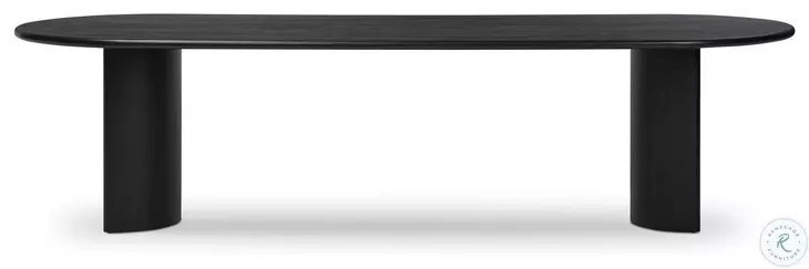 Paden Aged Black Acacia 118" Oval Dining Table