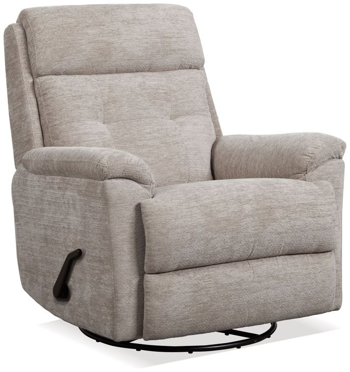 Sophisticated Oat Performance Fabric Swivel Gliding Recliner