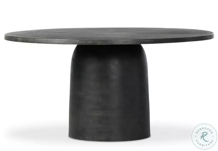 Basil Aged Grey Outdoor 60" Round Dining Table