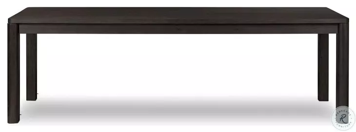 Noeline Cracked Smoked Black Veneer 116" Extendable Rectangular Dining Table