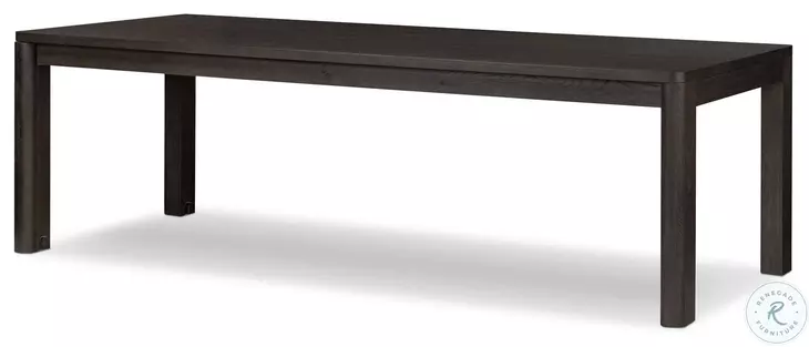 Noeline Cracked Smoked Black Veneer 116" Extendable Rectangular Dining Table
