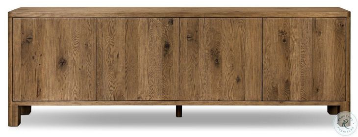 Noeline Resawn Worn Oak 4 Door Sideboard