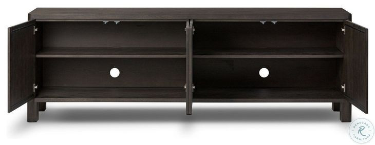 Noeline Cracked Smoked Black Veneer 4 Door Sideboard
