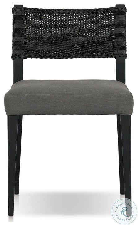 Ferris Arashi Graphite Outdoor Dining Chair Set of 2