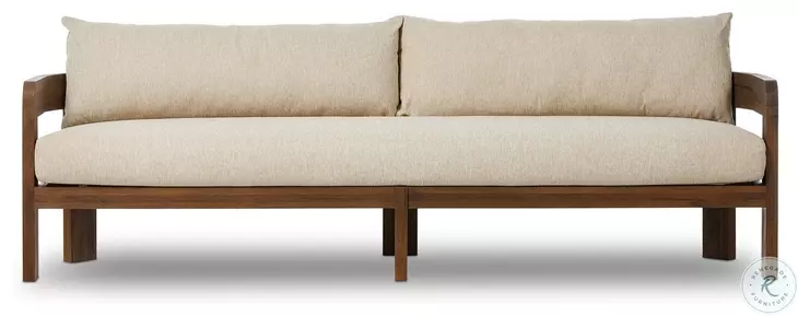 Jackson Ellor Beige 96" Upholstered Outdoor Sofa
