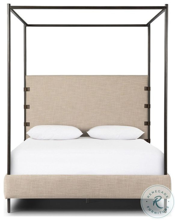Anderson Palm Ecru Canopy Bed