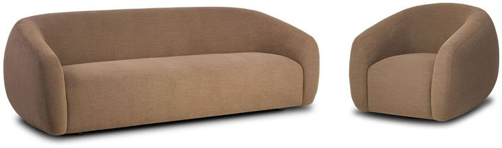 Channing Crypton Nomad Mushroom Performance Fabric Upholstered Living Room Set