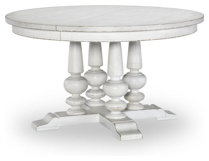 Cottage Park Aged White 72" Extendable Dining Table