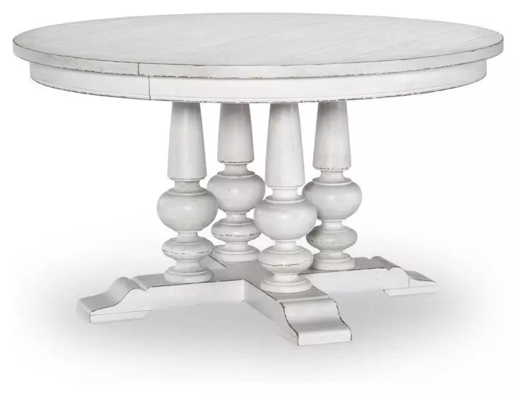 Cottage Park Aged White 72" Extendable Dining Table