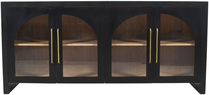 Archimedes Black 4 Door 70" Sideboard
