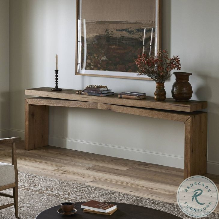 Matthes Worn Oak Veneer 94" Console Table