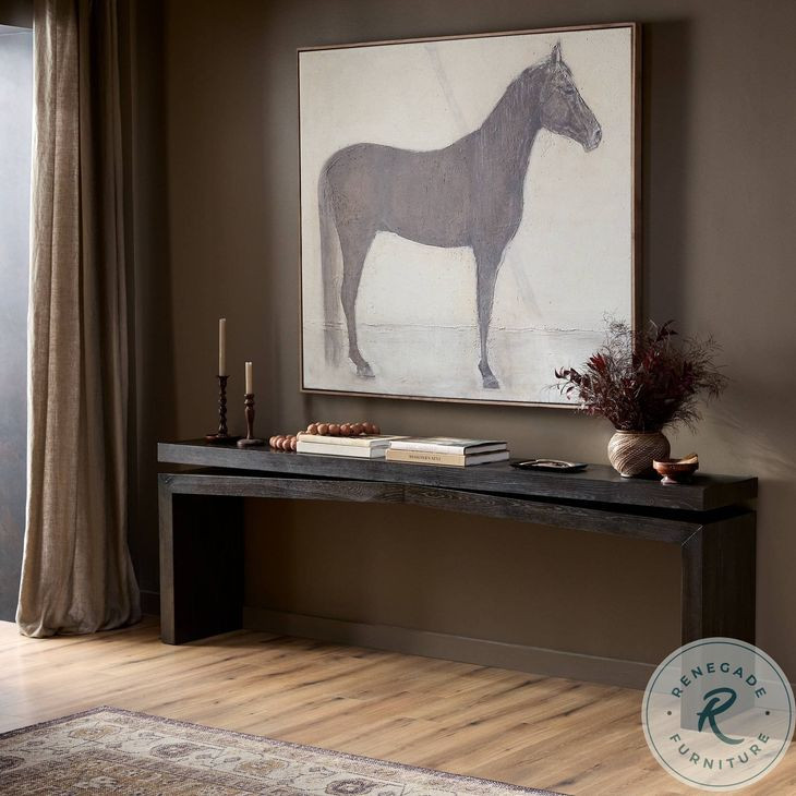 Matthes Smoked Black Veneer 94" Console Table