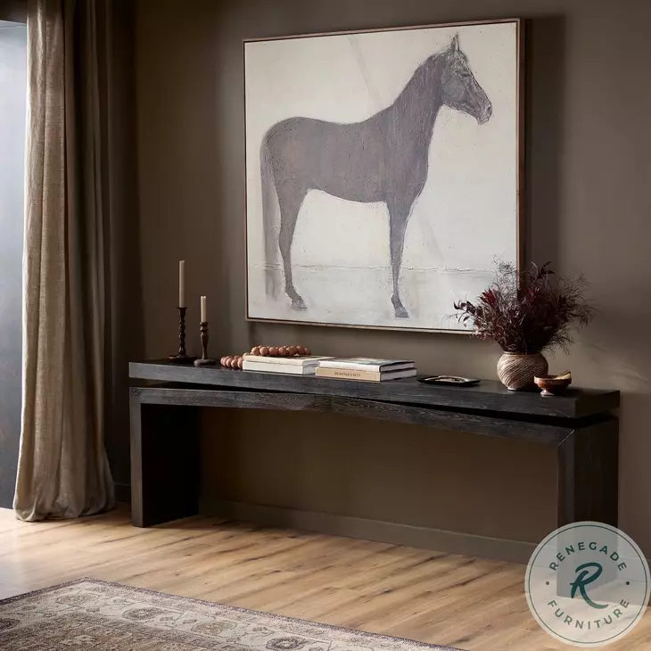Matthes Smoked Black Veneer 94" Console Table