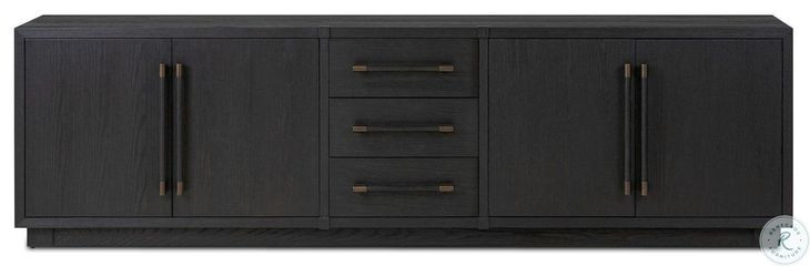Adolfo Modern Black Ash 94" Media Console