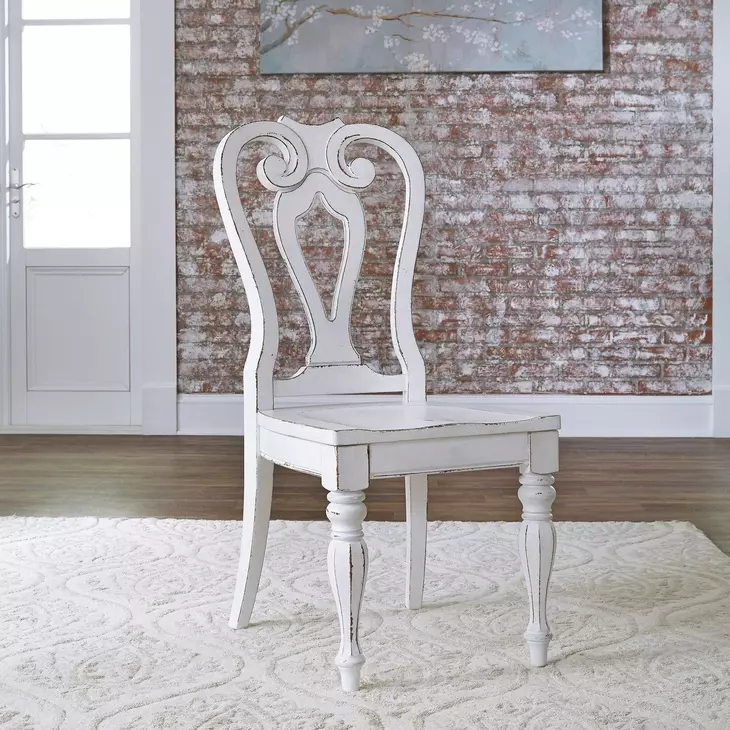 Southern Manor Antique White and Weathered Bark 7 Piece Extendable Dining Set