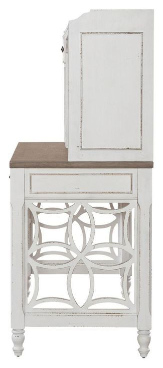 Magnolia Manor Antique White and Weathered Bark 3 Piece Desk Set