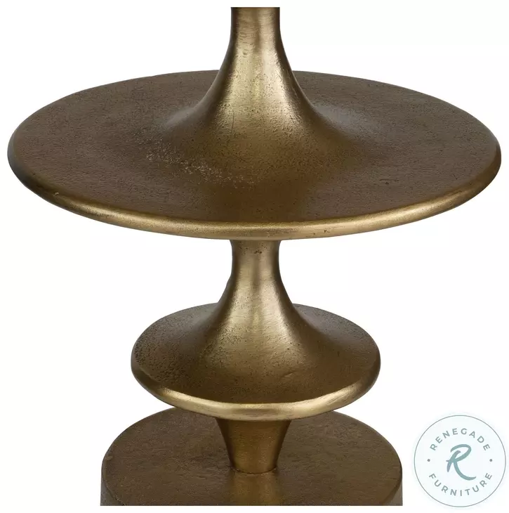 Flight Antique Brass Accent Table
