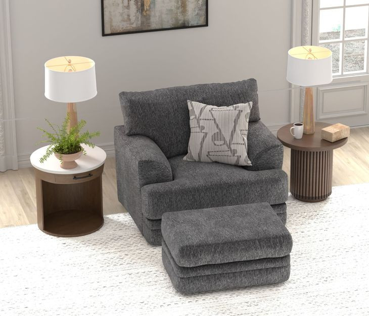 Tyson Slate Chair with Cuddler Cushion