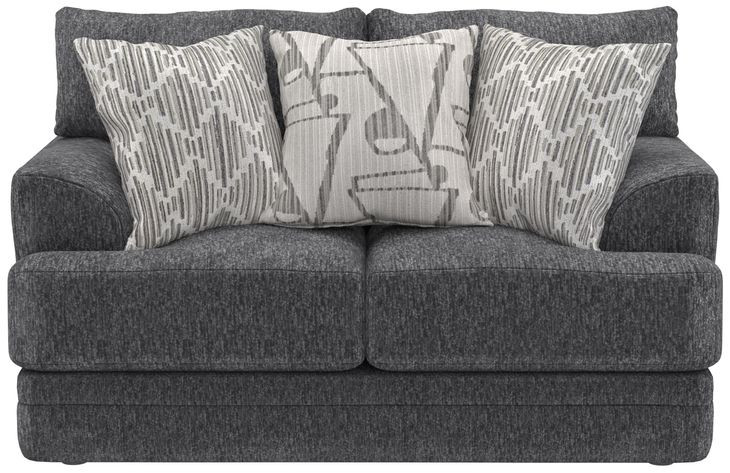 Tyson Slate Loveseat with Cuddler Cushions