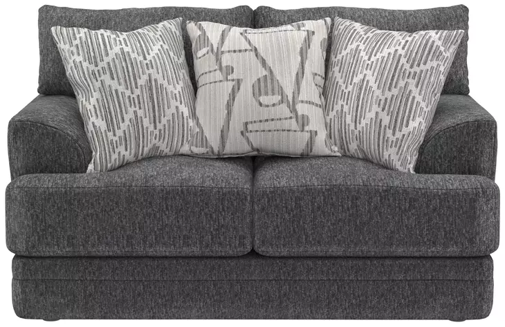 Tyson Slate 68" Loveseat with Cuddler Cushions