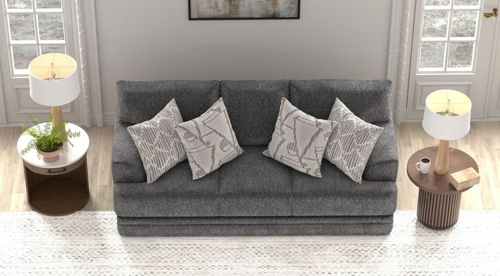 Tyson Slate 93" Sofa with Cuddler Cushions
