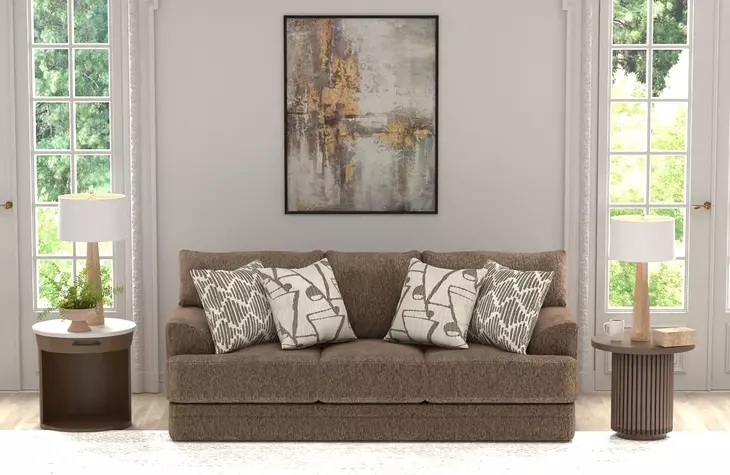 Tyson Hazel 93" Sofa with Cuddler Cushions