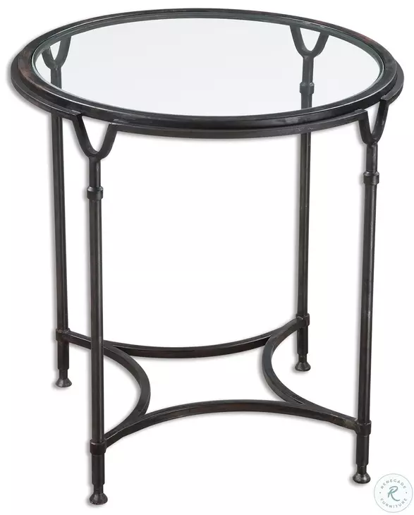 Samson Aged Black Side Table