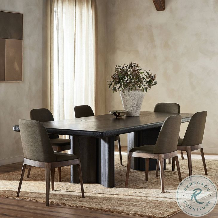 Castro Dark Espresso Reclaimed French Oak 118" Rectangular Dining Table