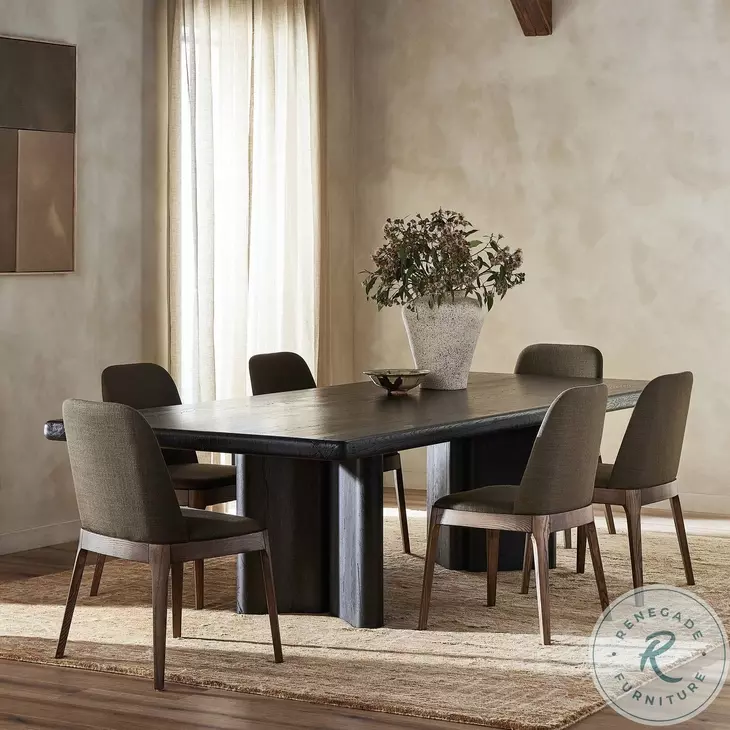 Castro Dark Espresso Reclaimed French Oak 118" Rectangular Dining Table