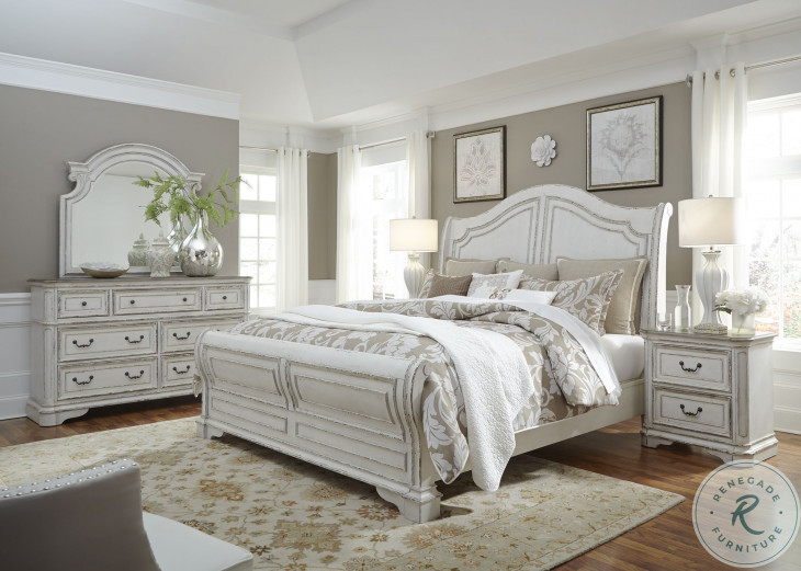 Magnolia Manor Antique White 2 Drawer Nightstand from Liberty Coleman