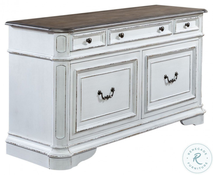 Magnolia Manor Antique White Credenza from Liberty | Coleman Furniture