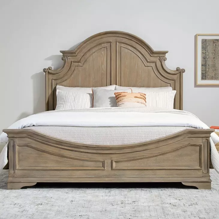 Southern Manor Weathered Bisque California King Panel Bed