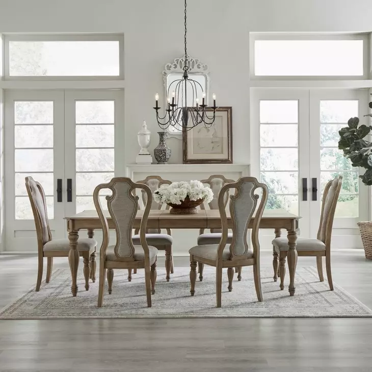 Magnolia Manor Weathered Bisque 42" Round Dining Table