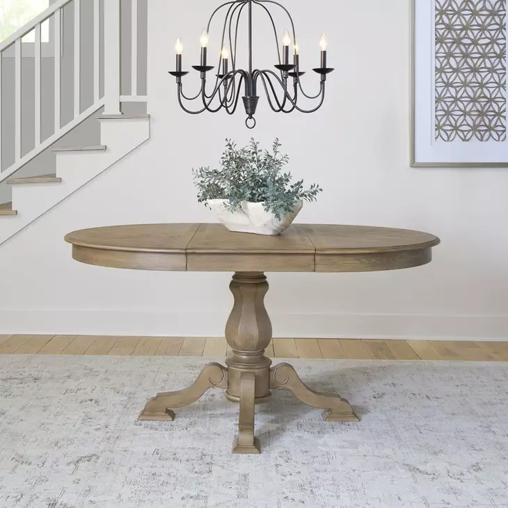 Magnolia Manor Weathered Bisque 42" Round Dining Table