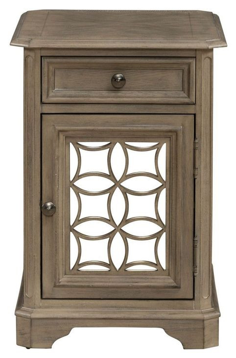 Magnolia Manor Weathered Bisque Rectangular Chairside Table