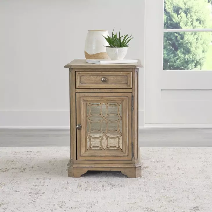 Magnolia Manor Weathered Bisque Rectangular Chairside Table