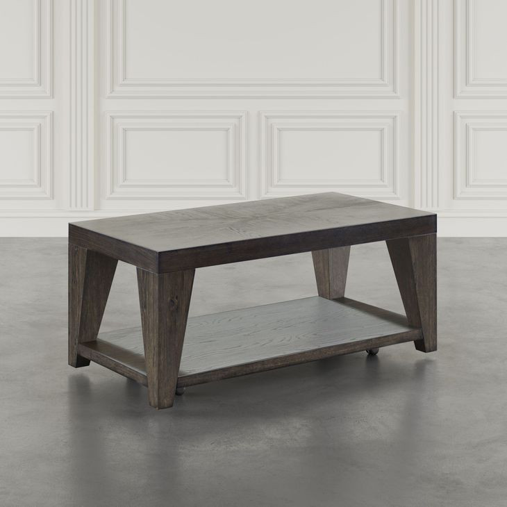 Laurel Espresso Rectangular Cocktail Table with Storage
