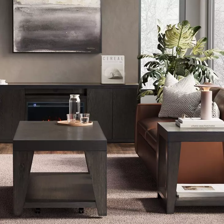 Laurel Espresso Rectangular Cocktail Table with Storage