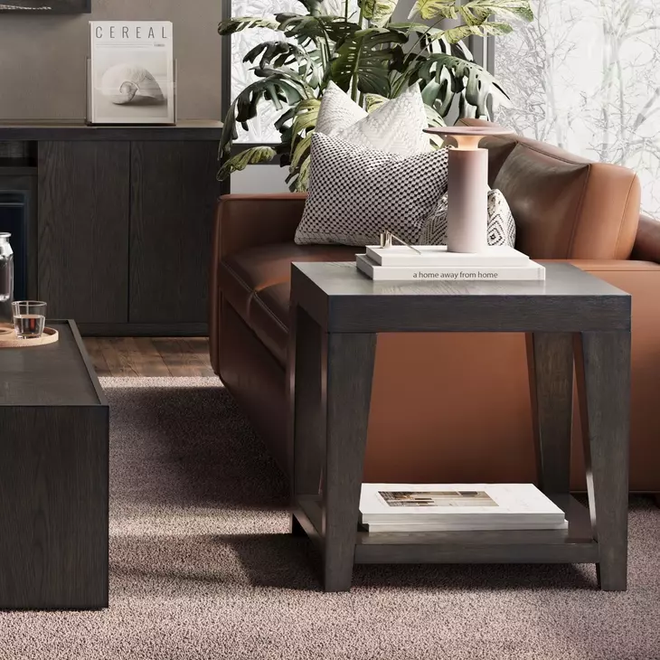 Laurel Espresso 24" Square End Table