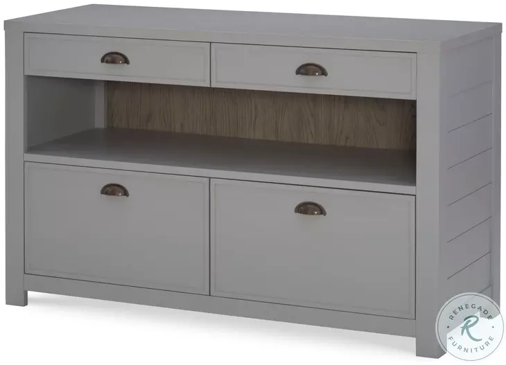 Union Square Slate Gray Home Office Credenza
